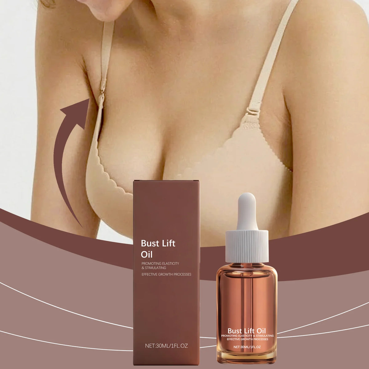 Nourishing Chest Firming Massage Oil | Hydrating Skin Care 30ml Body Massage Oil QXL