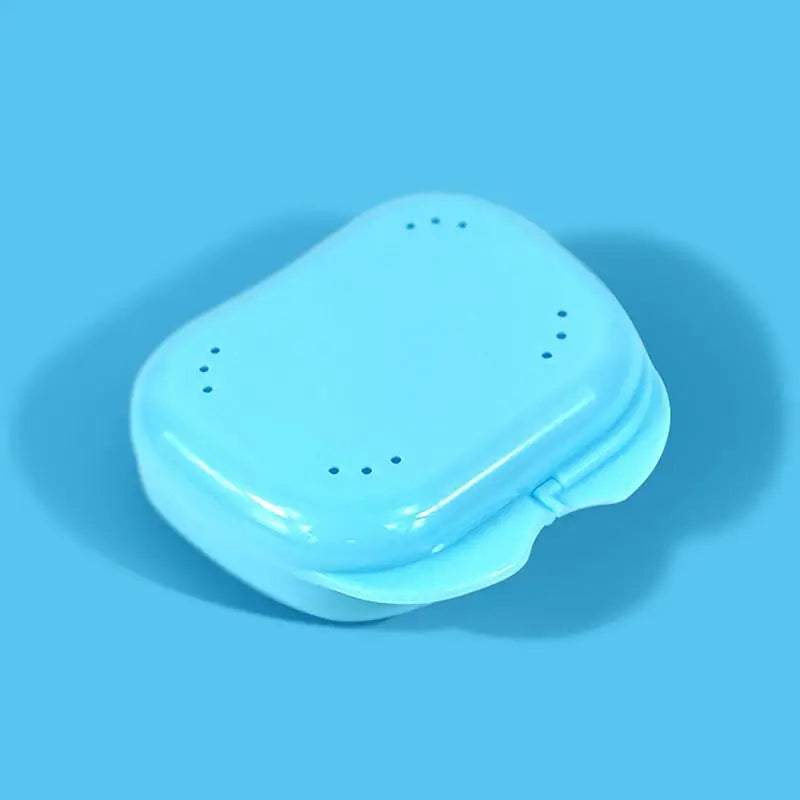 Denture Retainer Box with Vent Holes | Plastic Storage Case Denture Storage Case QXL Blue