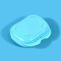 Denture Retainer Box with Vent Holes | Plastic Storage Case Denture Storage Case QXL Blue