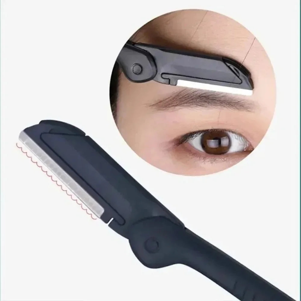 3-Pc Stainless Steel Eyebrow Trimmer Set | Scissors, Comb & Tweezer Eyebrow Grooming Set QXL