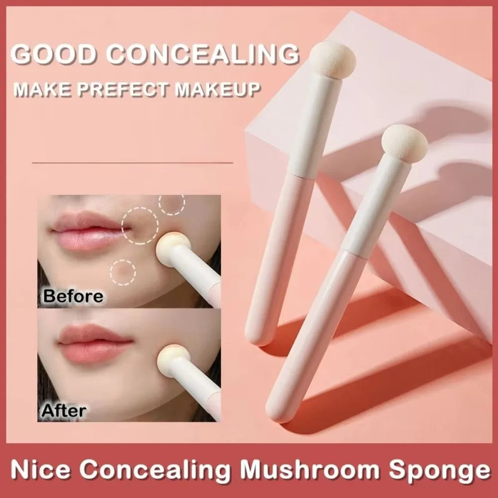 Mini Mushroom Head Sponge Concealer Brush | Soft Makeup Tool Concealer Sponge Brush QXL
