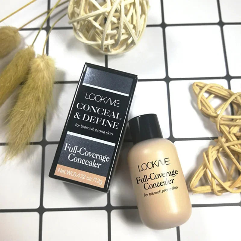 Full Coverage Liquid Concealer Foundation | Waterproof Cream Liquid Concealer Foundation QXL
