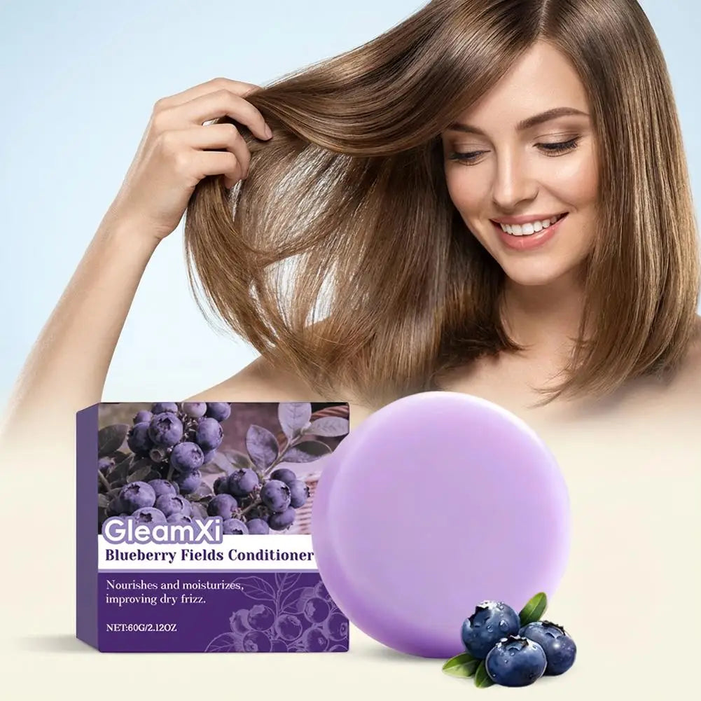 Blueberry Shampoo & Conditioner Bar Bundle | All Hair Types Solid Hair Bar Set QXL