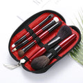 5-Piece Mini Wool Makeup Brush Set | Wooden Handle Beginner Kit Makeup Brush Set QXL 02 Blush brush