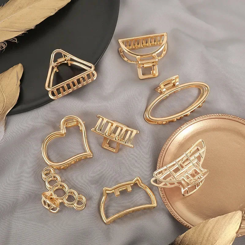 Geometric Moon Mini Hair Claw Clips | Resin Hairpin Set for Girls Hair Claw Clips QXL