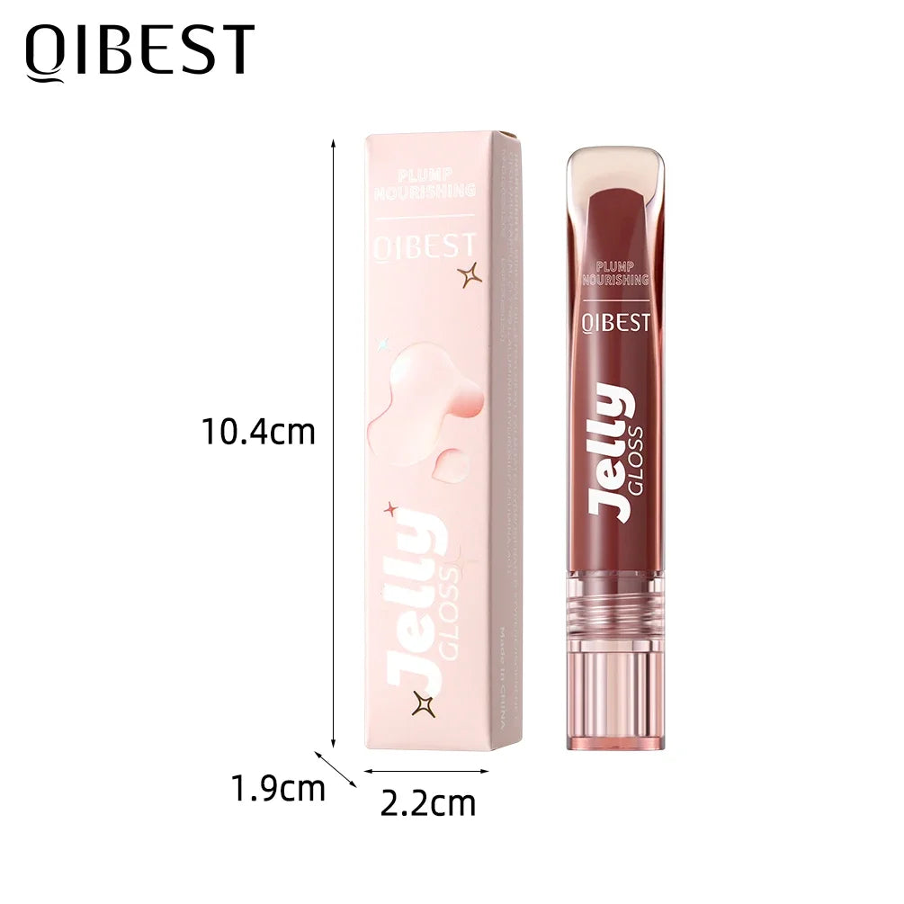 QIBEST Mirror Jelly Lip Gloss | Tinted Hydrating Lip Oil Jelly Lip Gloss QXL
