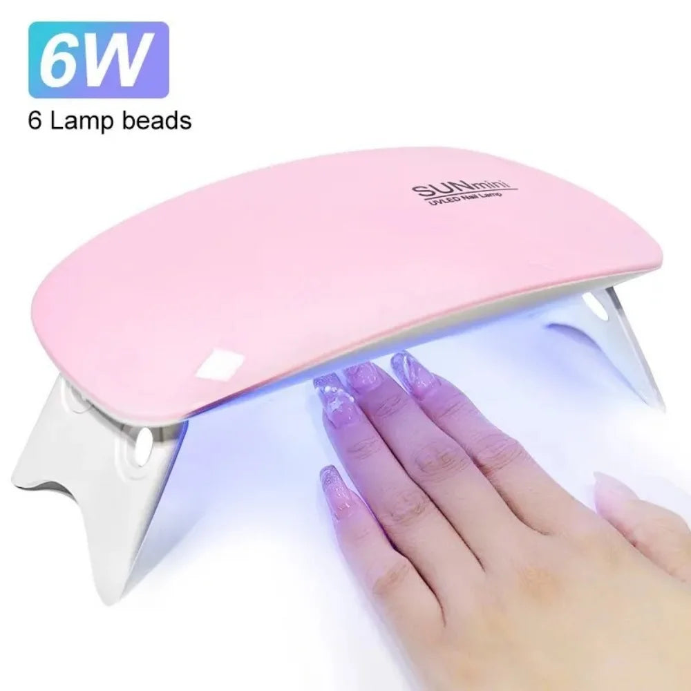 6W Foldable UV LED Nail Lamp | Portable USB Gel Polish Dryer UV LED Nail Lamp QXL