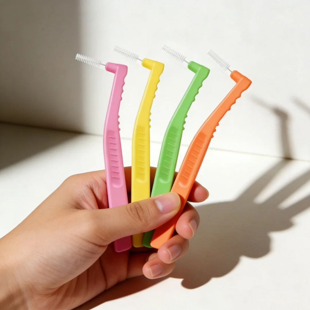 20-Pack L-Shape Interdental Brushes | Orthodontic Toothpick Interdental Brush QXL