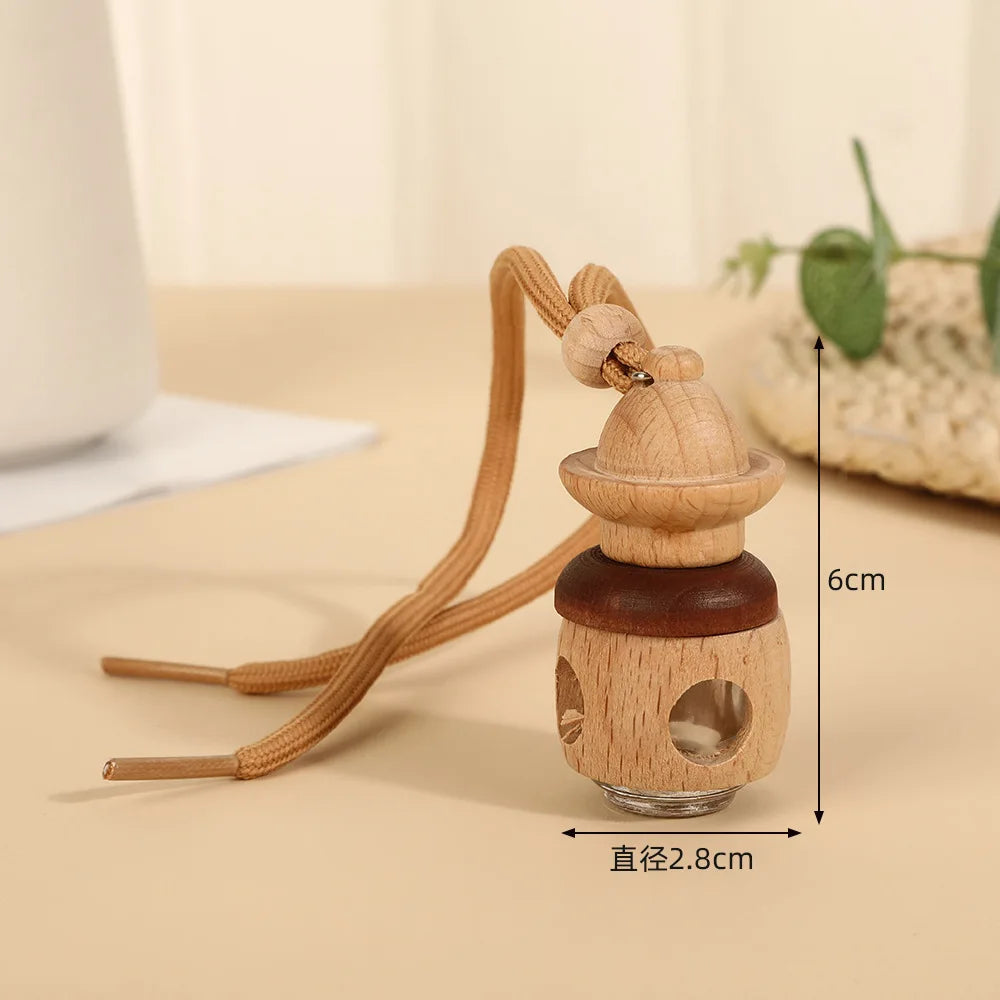 Mini Glass Perfume Vial Pendant | Car Aroma Diffuser 8–12ml Perfume Vial Pendant QXL H