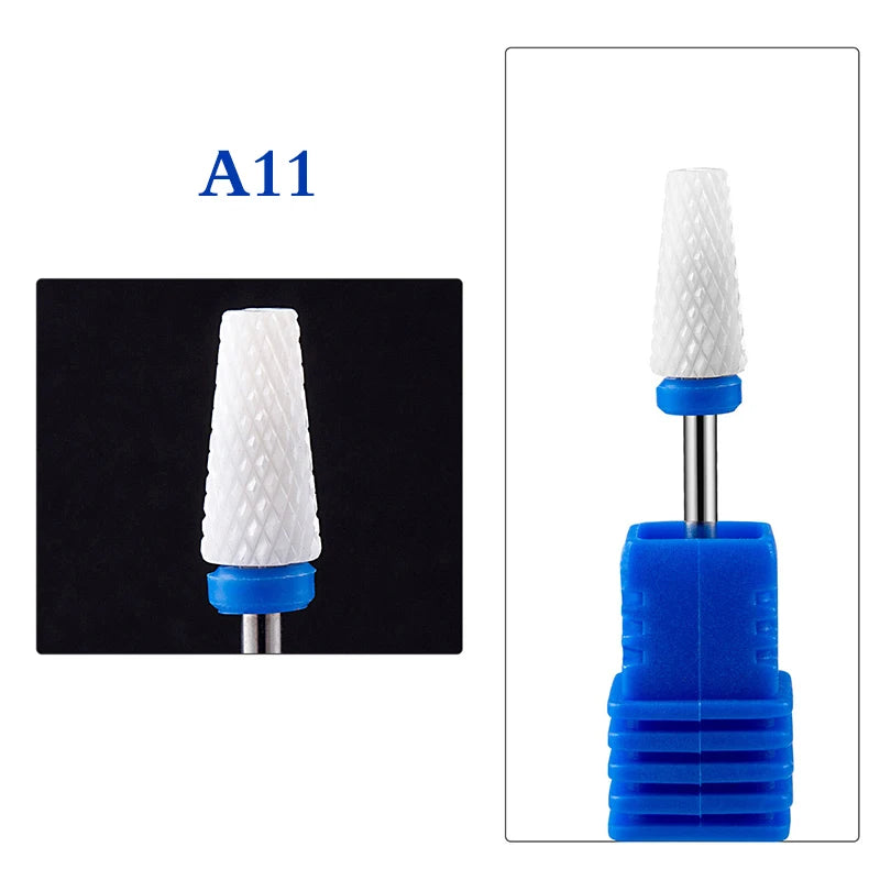 Ceramic Nail Drill Bit | Electric Manicure Grinding Head Nail Drill Bit QXL A11