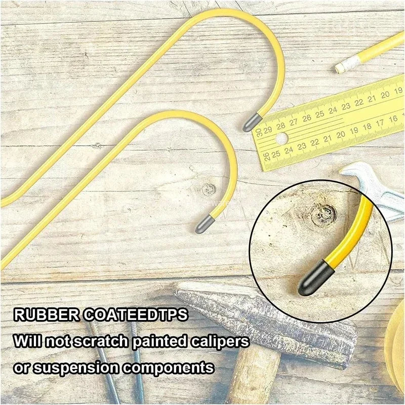 2-Pack S-Hook Brake Caliper Hangers with Rubber Tips Brake Caliper Hook QXL