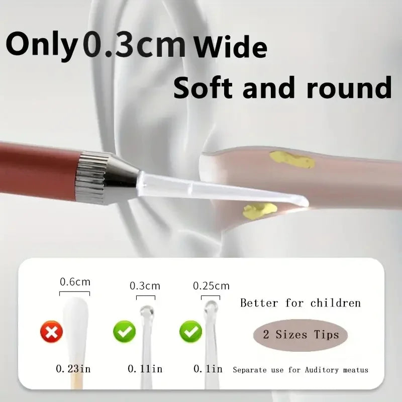 LED Light Ear Cleaner Scoop | Stainless Steel Visual Ear Pick Ear Cleaning Tool QXL