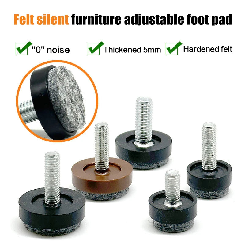 Adjustable Felt Furniture Leveling Pads M6 M8 – 4/8 Pack Furniture Leveling Pads QXL