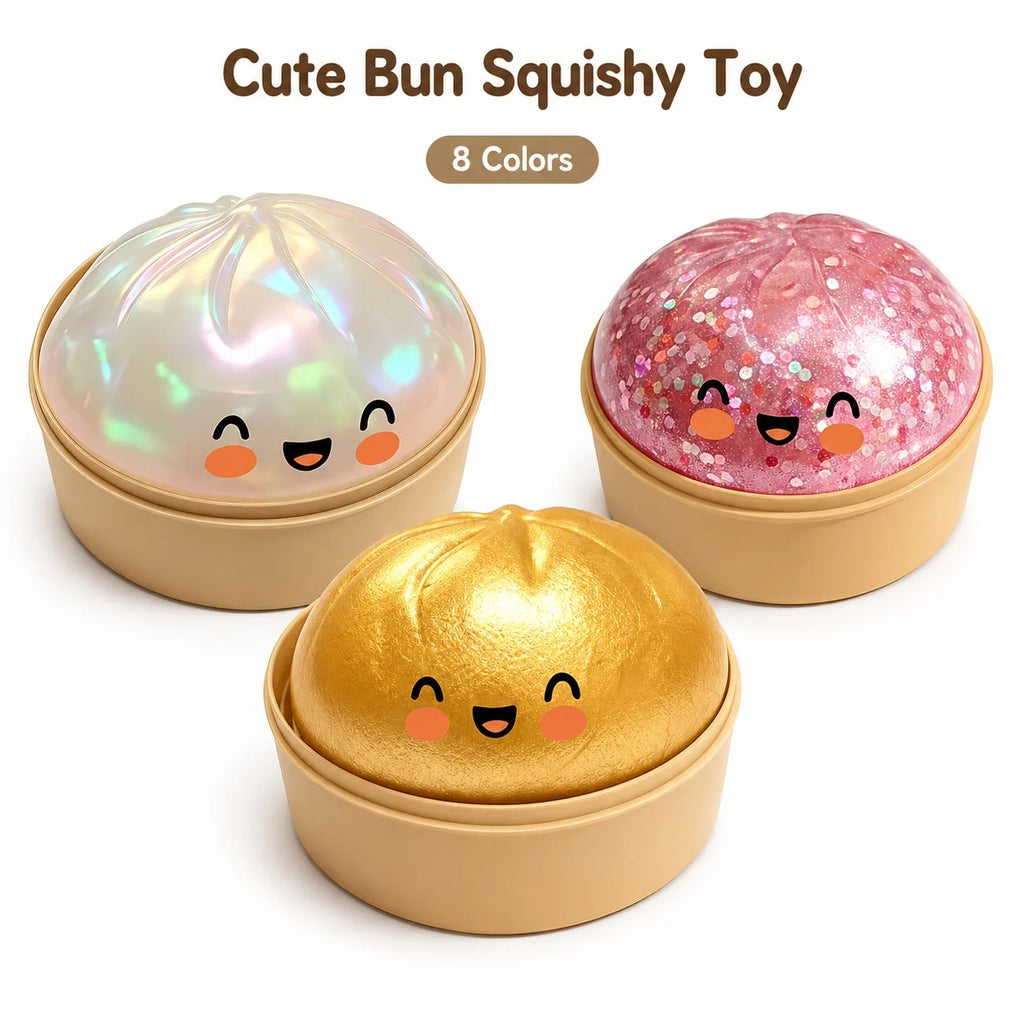 Rainbow Dumpling Squish Toy | Soft TPR Sensory Fidget Ball Squish Fidget Toy QXL