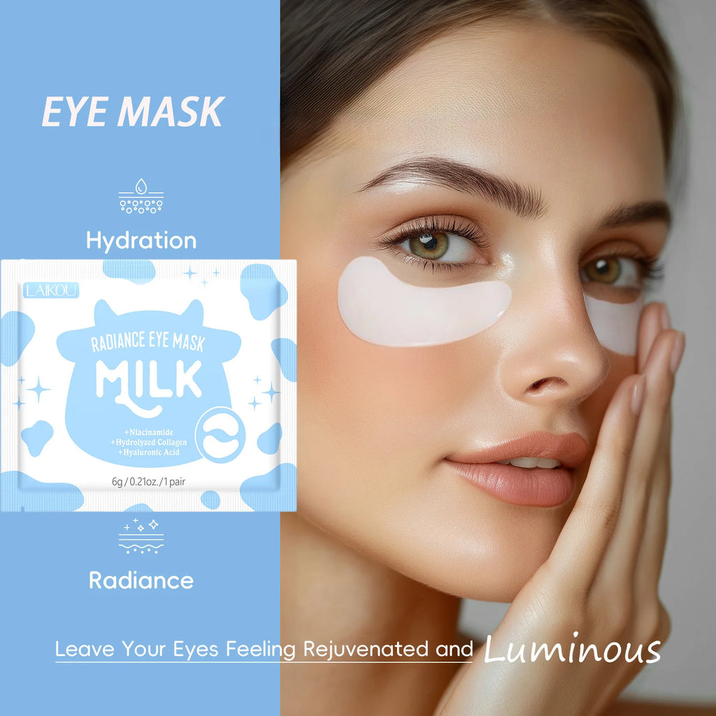 LAIKOU Sakura, Milk & 24K Gold Under Eye Patches | Firming Under Eye Patches QXL
