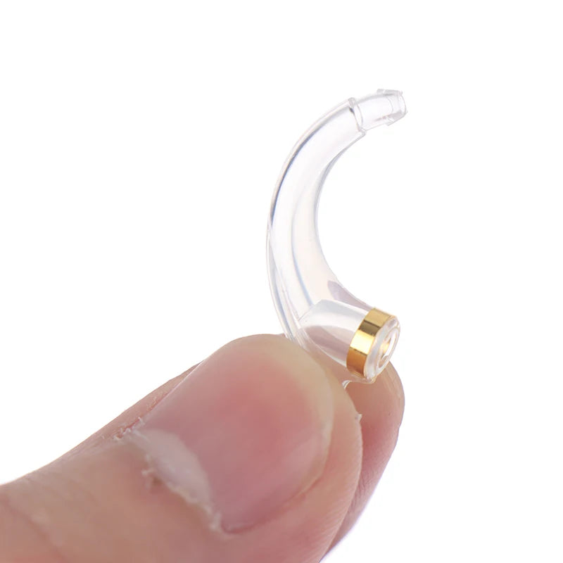 2-Pack Hearing Aid Ear Hooks | Anti-Feedback Elbow Tubing Hearing Aid Accessory QXL