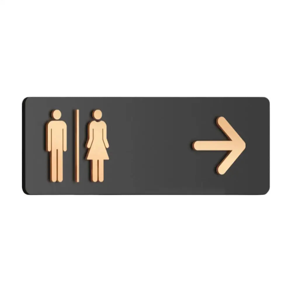 Acrylic Adhesive Restroom Directional Sign | Business & Home Restroom Directional Sign QXL right