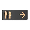 Acrylic Adhesive Restroom Directional Sign | Business & Home Restroom Directional Sign QXL right