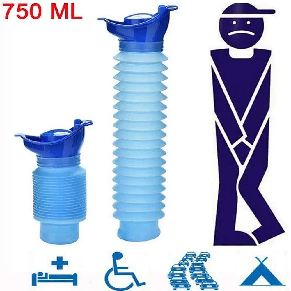 Portable Collapsible Urinal Bottle 750ml – Unisex Travel Portable Travel Urinal QXL