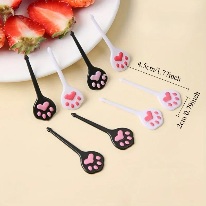 Kitty Bento Box Food Picks | Reusable Cute Decorative Picks Decorative Food Picks QXL