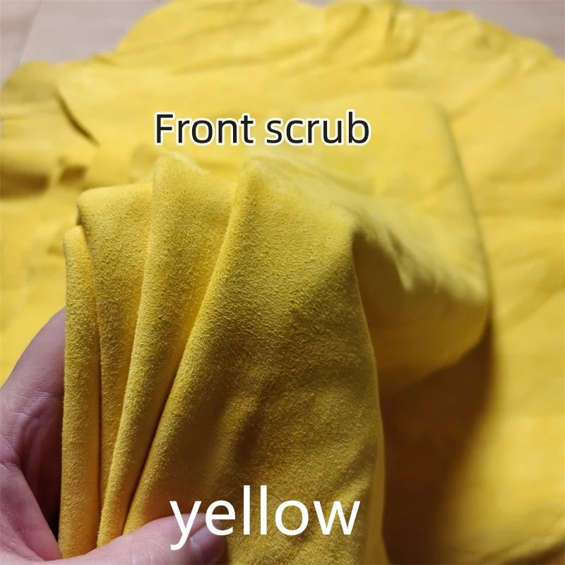 Yellow Frosted Sheepskin Leather 0.6–1mm | First Layer DIY Hide Craft Leather Hide QXL