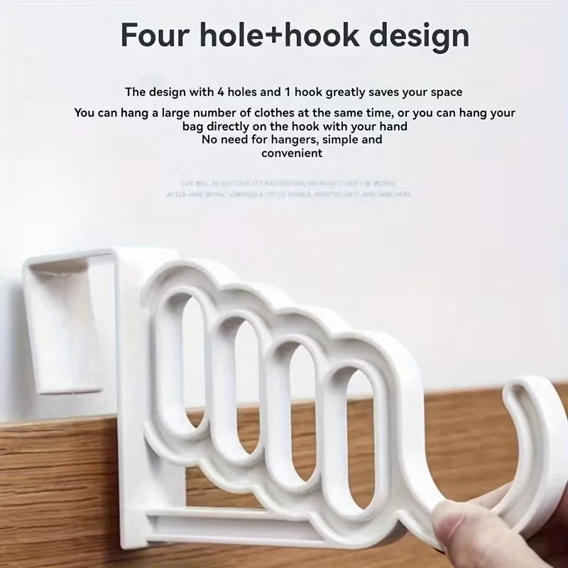 Foldable 5-Hole Clothes Rack | Multifunctional Storage Organizer Clothes Storage Rack QXL