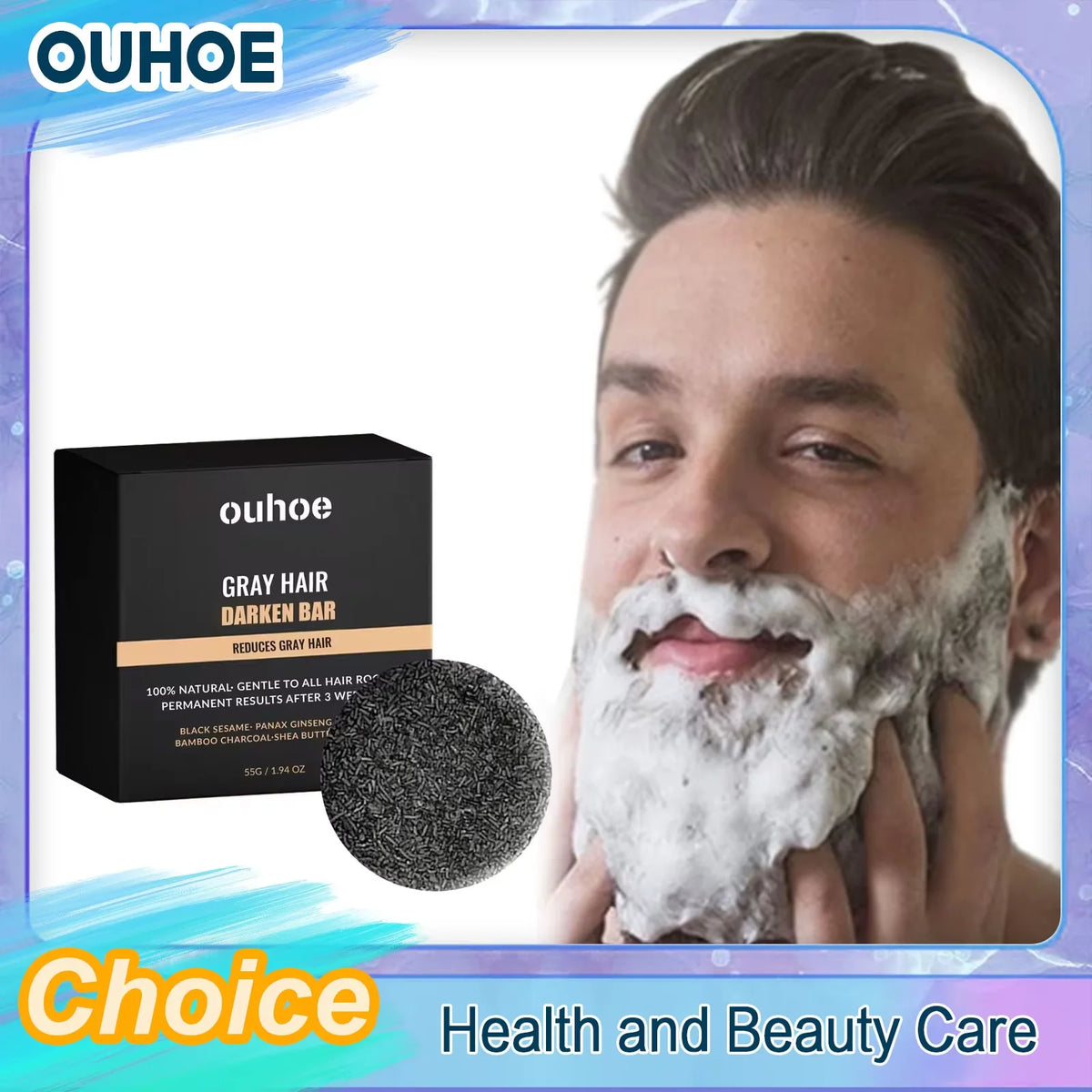 Darkening Hair Shampoo Bar | Grey Hair Treatment – OUHOE Darkening Shampoo Bar QXL
