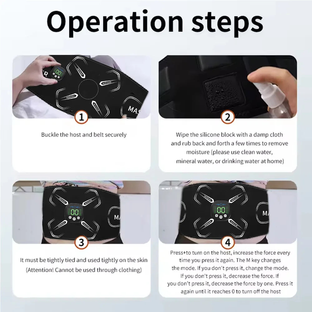 Portable EMS Muscle Stimulator – Abdominal Belt & Arm Toner EMS Muscle Stimulator QXL