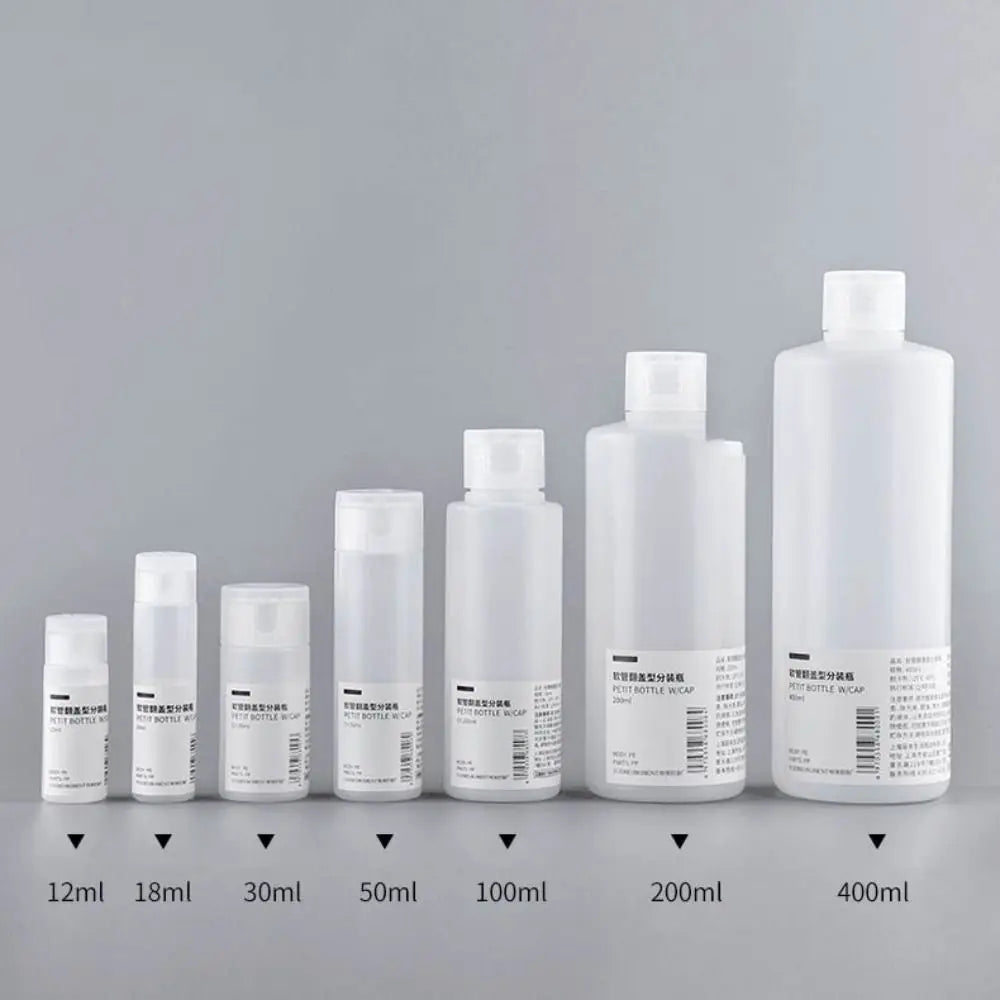 Flip-Top Refillable Squeeze Bottles | 30–400ml Lotion Refillable Travel Bottle QXL