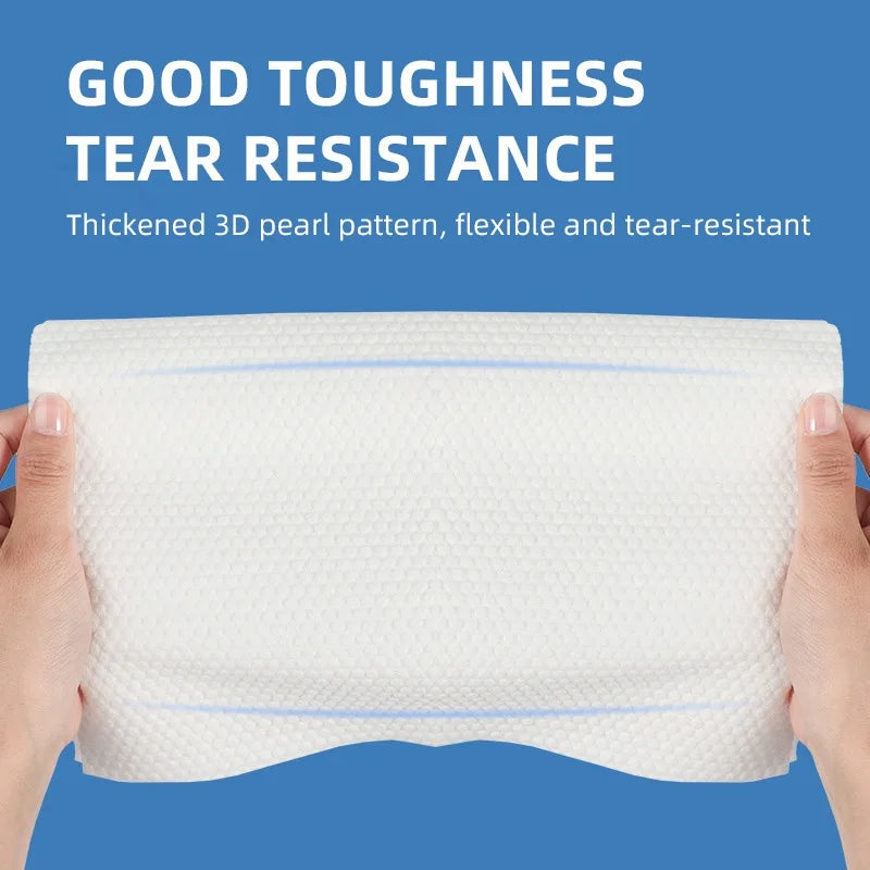 Disposable Face Towels | Soft Pearl Cotton Makeup Remover Wipes Disposable Face Towel QXL