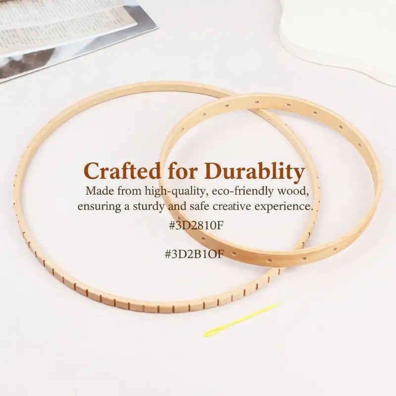 Wooden Weaving Loom Hoops 20cm & 30cm | DIY Craft Frame Weaving Loom Hoop QXL