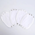 4-Pack Baby Bodysuit Snap Extenders | Soft Cotton Onesie Bodysuit Extender QXL B108 White