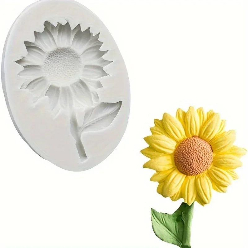 Sunflower Silicone Fondant Mold | Chocolate Candy Cake DIY Silicone Fondant Mold QXL 1pc