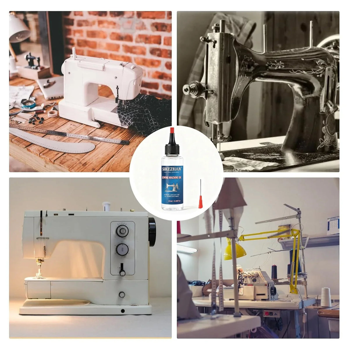 SIKEZHAN Sewing Machine Oil | Precision Needle Lubricant 61ml Machine Lubricant Oil QXL