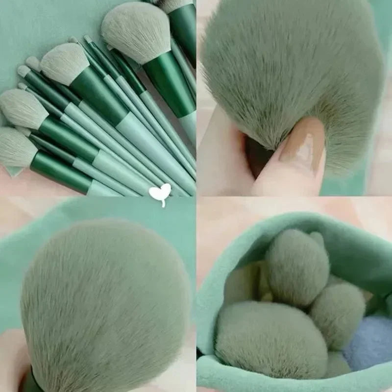 13-Pc Soft Fluffy Makeup Brush Set | Foundation & Eyeshadow Makeup Brush Set QXL