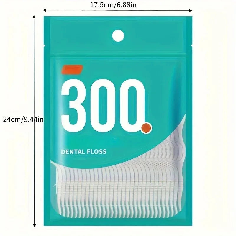 300-Pack Disposable Dental Floss Picks | Fine Floss Sticks Dental Floss Picks QXL