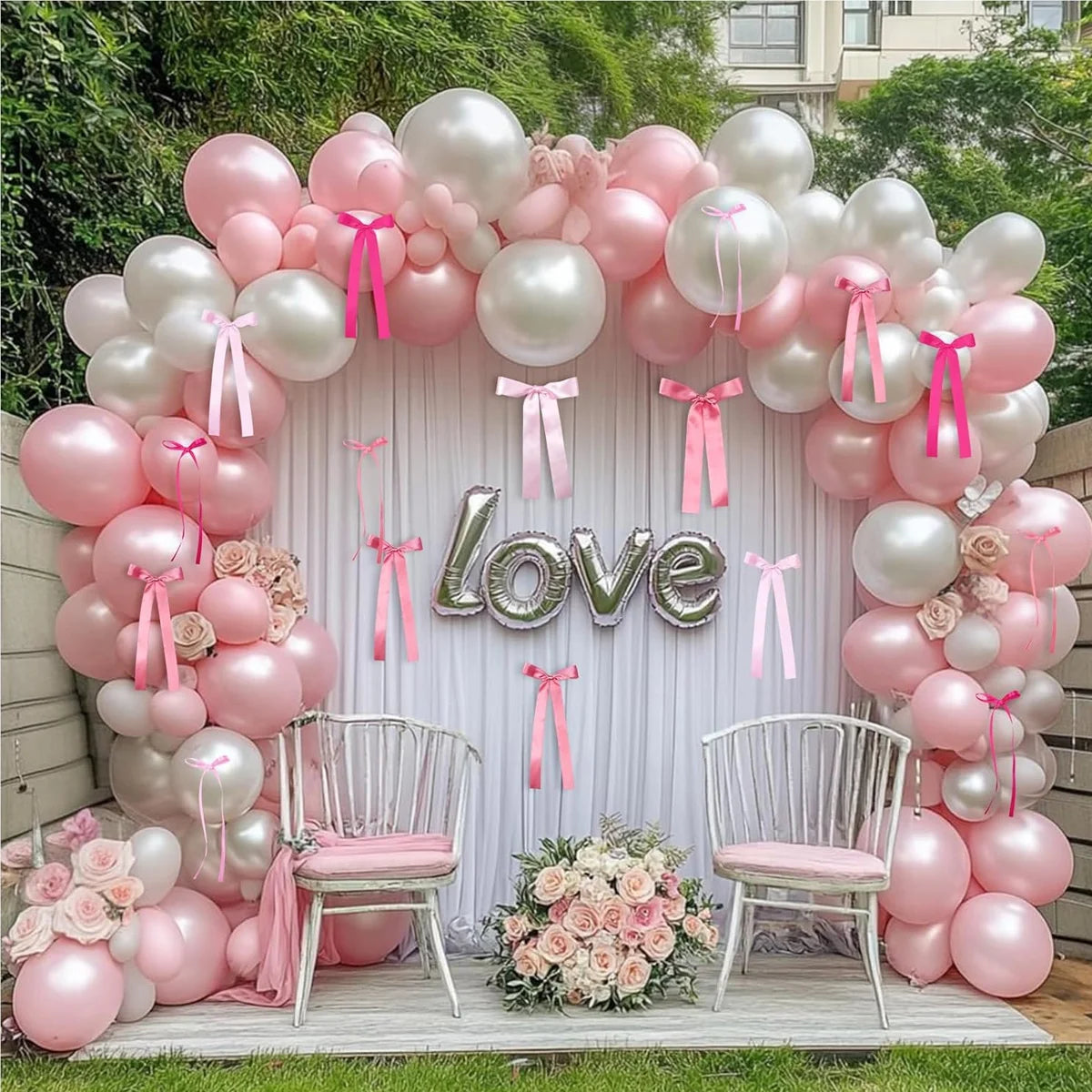 12-Pack Pink Bow Wall Decor | Party Backdrop & Garland Party Wall Decor QXL