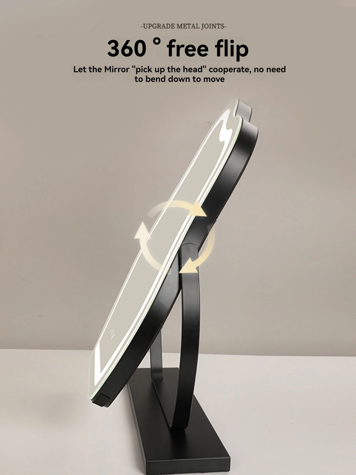 Cloud-Shape HD LED Lighted Desktop Makeup Mirror | Vanity LED Vanity Mirror QXL