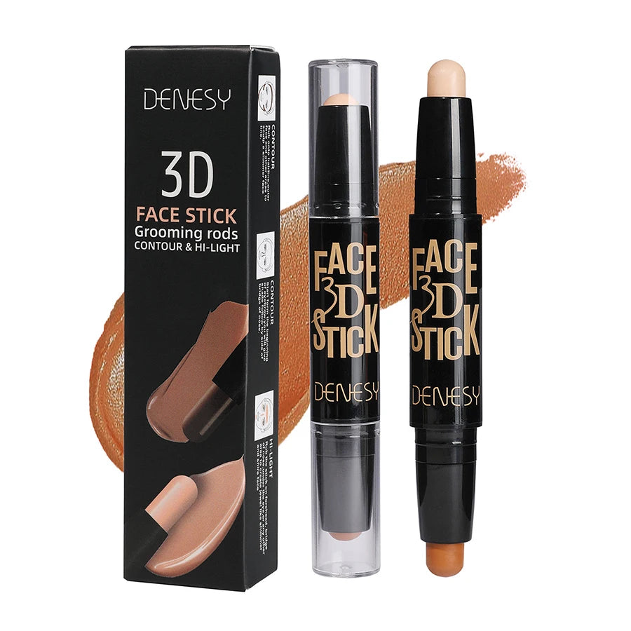 MAXFINE Dual-Ended Matte Contour Stick & Highlighter Pen Contour Highlight Stick QXL