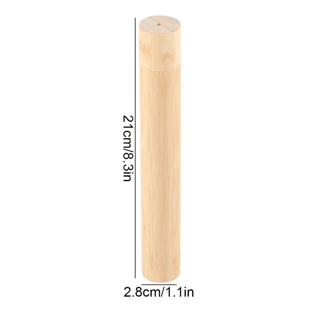 Bamboo Toothbrush Travel Case | Eco-Friendly Holder with Lid Toothbrush Travel Case QXL