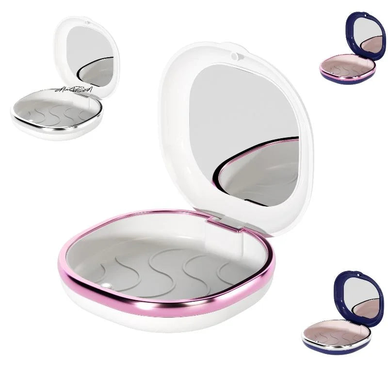 Dental Retainer Box with Mirror | Magnetic Travel Case Retainer Storage Case QXL