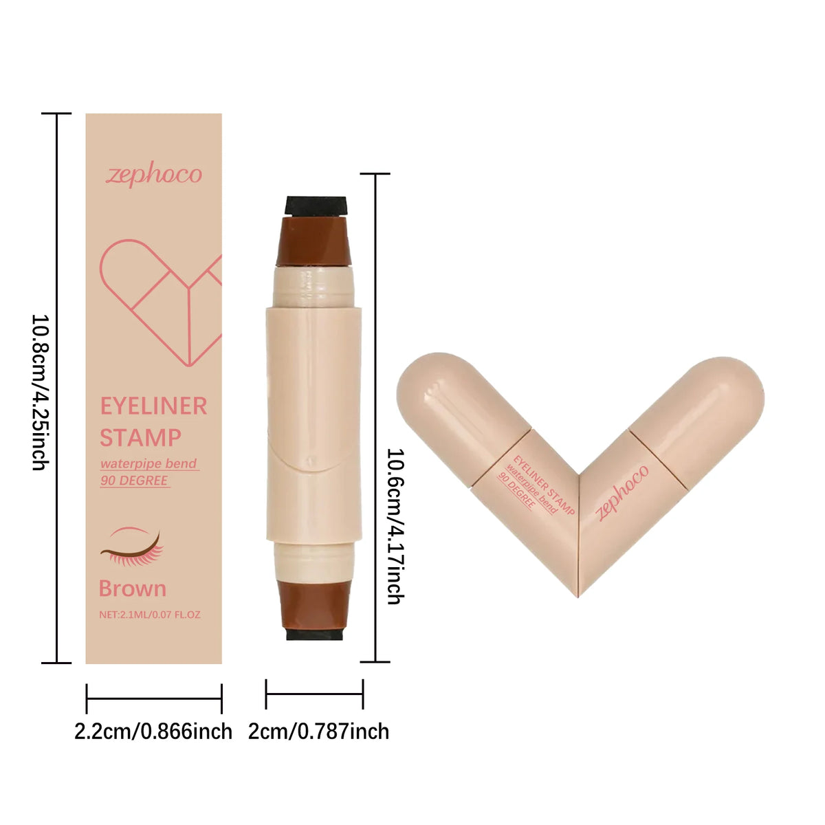 Double-Ended Waterproof Eyeliner Stamp Pen | Black Liquid Liquid Eyeliner Pen QXL