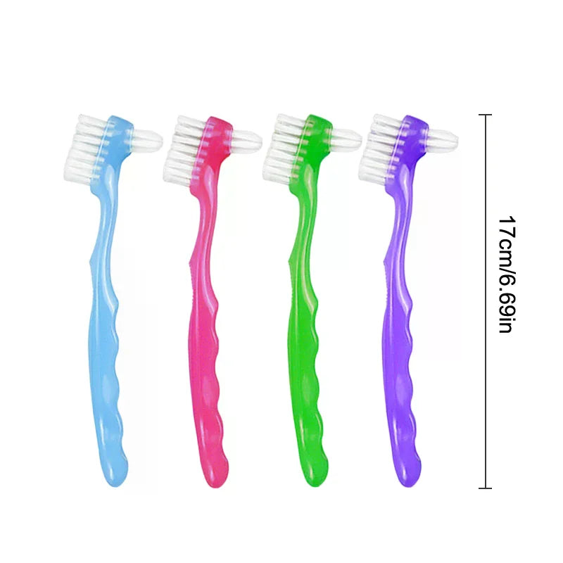 Double-Sided Denture & Braces Cleaning Brush | 1 or 5 Pack Denture Cleaning Brush QXL
