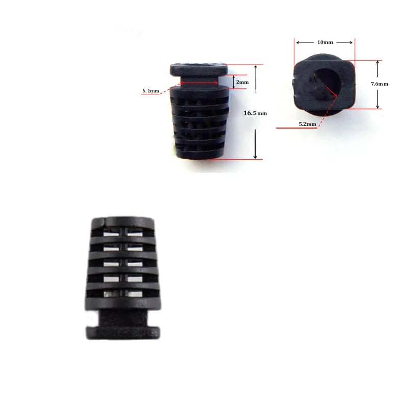 10-Pack Rubber Strain Relief Cord Boot Protectors 4.6–6mm Cord Boot Protector QXL 5.2mm Black