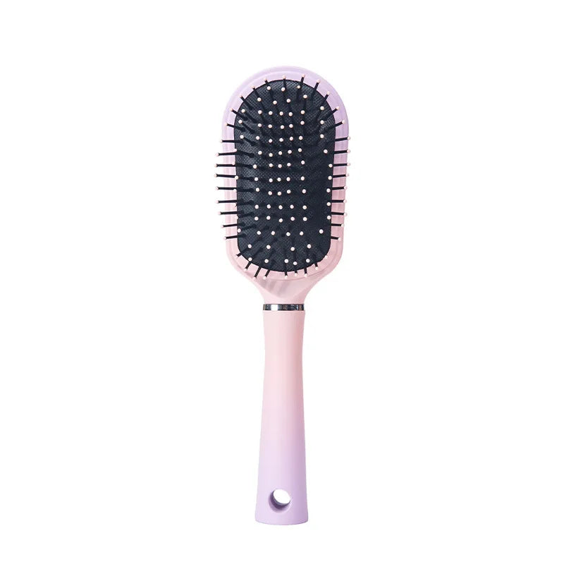 Air Cushion Paddle Hair Brush | Pink Gradient Detangling Comb Air Cushion Hair Brush QXL Ellipse purple