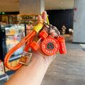 Fitness Keychain | Dumbbell, Weight Plate & Bottle Charms Novelty Keychain QXL Orange