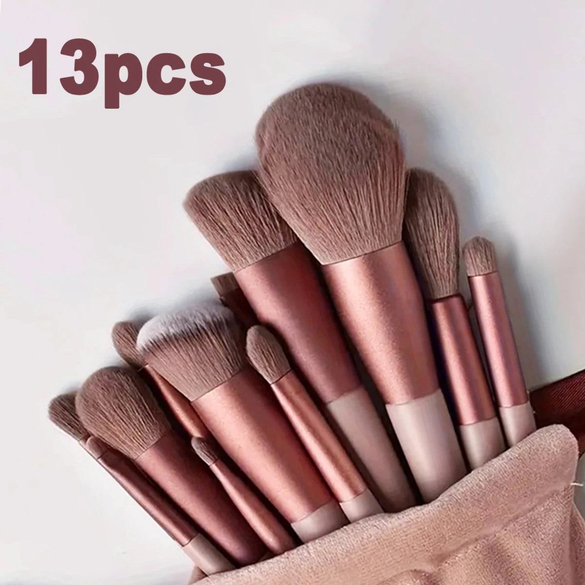 13-Piece Makeup Brush Set | Eyeshadow, Foundation & Blush Makeup Brush Set QXL