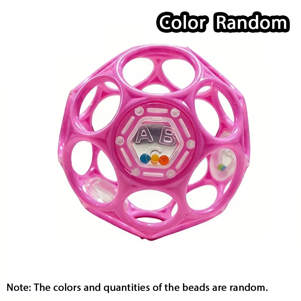 Baby Hollow Sensory Rattle Ball – Hand-Eye Coordination Toy Baby Sensory Toy QXL Pink