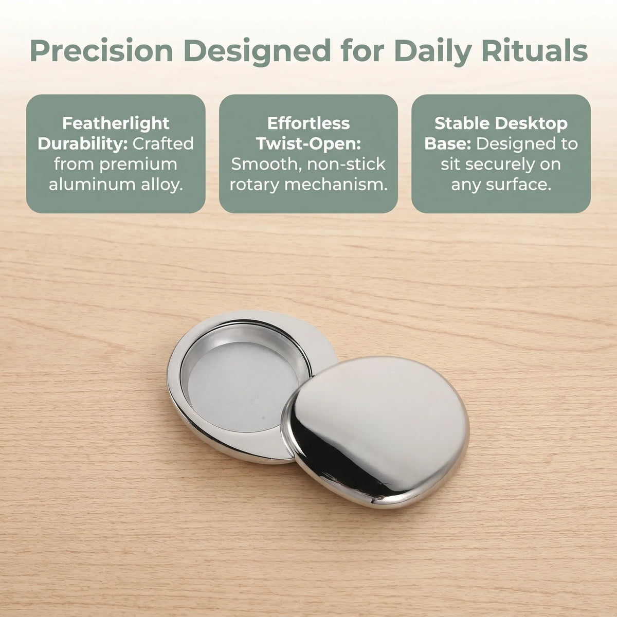 10g Aluminum Solid Cologne Case – Rotating Cap Airtight Seal Solid Cologne Case QXL