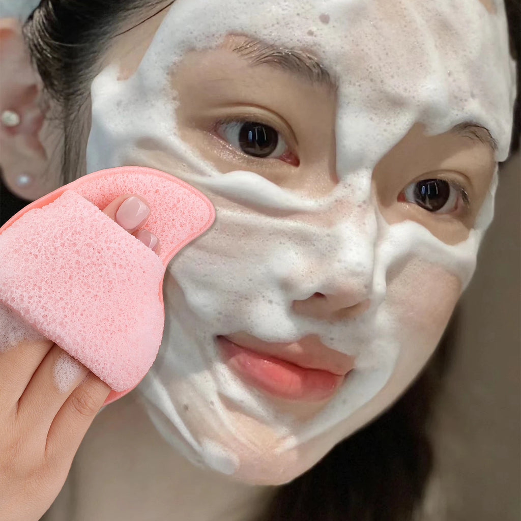 Exfoliating Face Wash Sponge Puff | Cleansing & Makeup Remover Facial Cleansing Sponge QXL